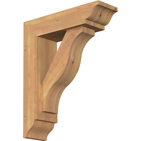 Ekena Millwork Funston Traditional Smooth Bracket w/ Offset Brace, Western Red Cedar, 5 1/2"W x 18"D x 22"H BKT0604X18X22FST01SWR
